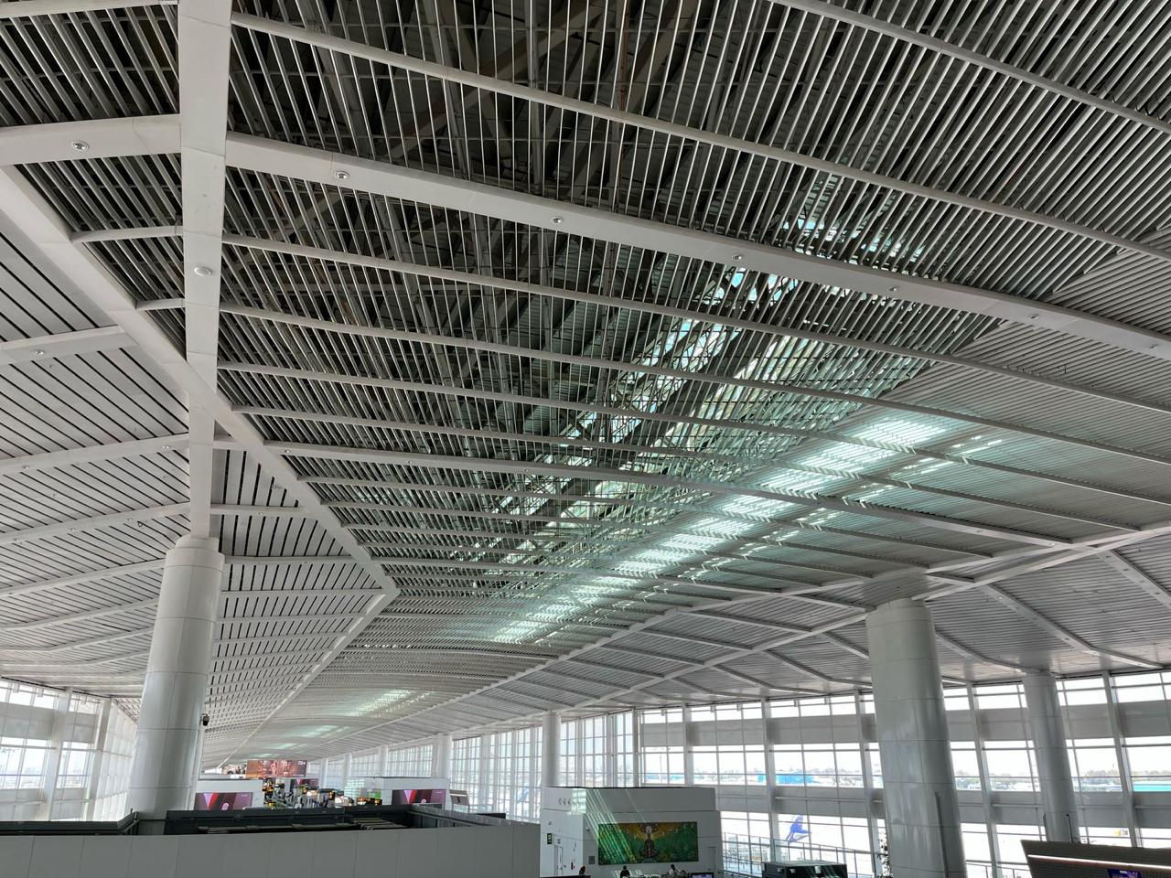 Babasaheb Ambedkar Bus Terminal — large-scale baffle ceiling execution.
